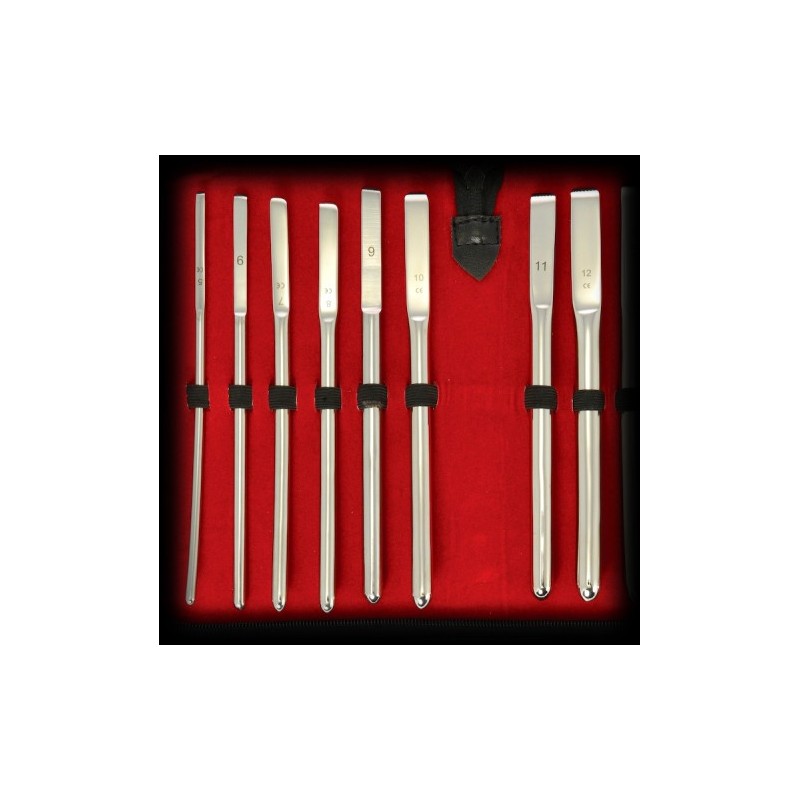 Set of 8 rods for urethra 5 to 12mm