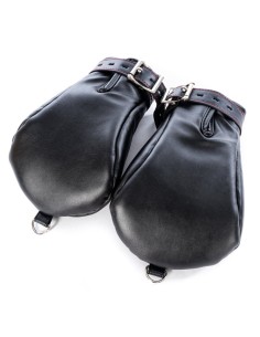 Mitaines Dog Paw Noir-Rouge | FetishXplore 2