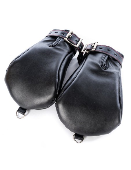 Mitaines Dog Paw Noir-Rouge | FetishXplore