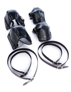 Protections Rembourrées Coudes Genoux Puppy Stay Noires | FetishXplore