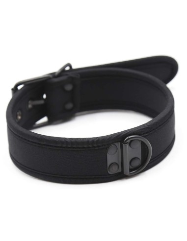 Collier en Néoprène Noir | FetishXplore