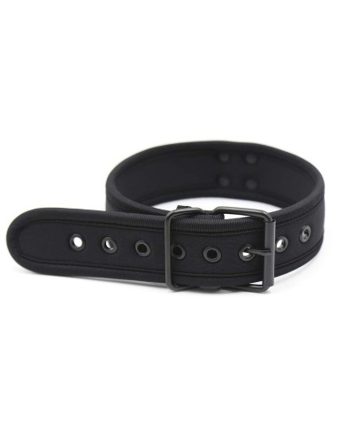 Collier en Néoprène Noir | FetishXplore