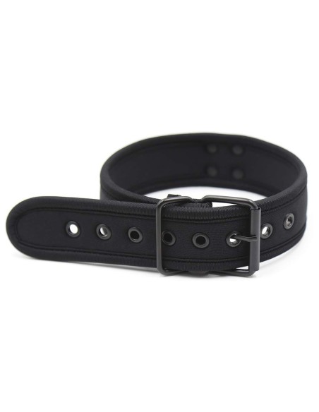 Collier en Néoprène Noir | FetishXplore