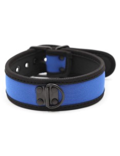 Collier en Néoprène Bleu | FetishXplore