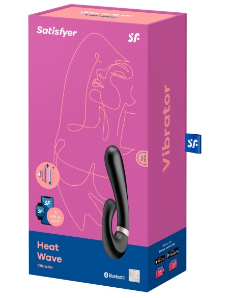 Heat Wave Satisfyer Connected G-Spot Stimulator 14 x 3.5cm Black