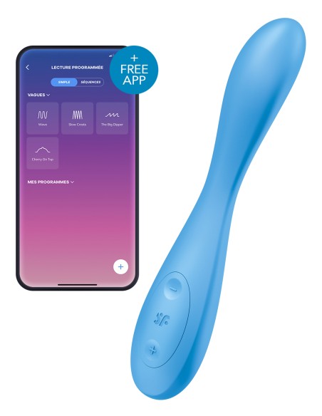 Vibro connected G-SPOT FLEX 4+ Satisfyer 20cm Blue