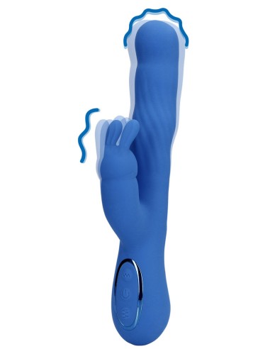 Vibro Rabbit Jetset 14 x 3.5cm Bleu | FetishXplore