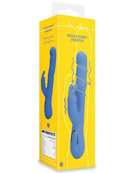 Vibro Rabbit Jetset 14 x 3.5cm Bleu | FetishXplore