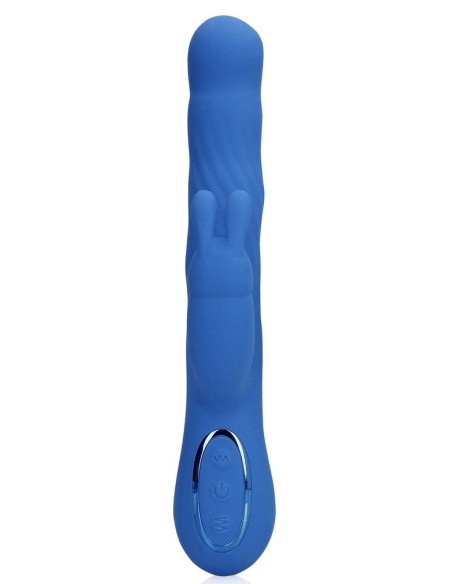 Vibro Rabbit Jetset 14 x 3.5cm Bleu | FetishXplore