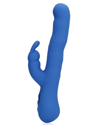 Vibro Rabbit Jetset 14 x 3.5cm Bleu | FetishXplore