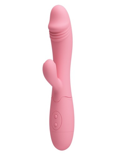 Vibromasseur Rabbit Snappy 9.5 x 3.2cm Rose Pastel | FetishXplore