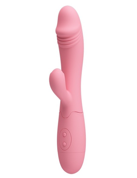 Vibromasseur Rabbit Snappy 9.5 x 3.2cm Rose Pastel | FetishXplore