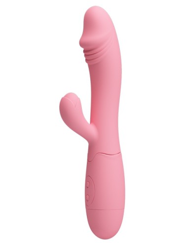 Vibromasseur Rabbit Snappy 9.5 x 3.2cm Rose Pastel | FetishXplore