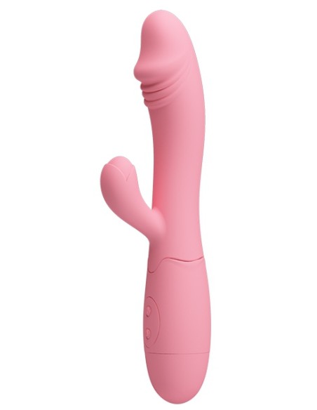 Vibromasseur Rabbit Snappy 9.5 x 3.2cm Rose Pastel | FetishXplore