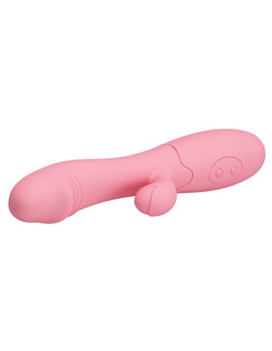 Vibromasseur Rabbit Snappy 9.5 x 3.2cm Rose Pastel | FetishXplore
