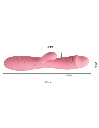 Vibromasseur Rabbit Snappy 9.5 x 3.2cm Rose Pastel | FetishXplore