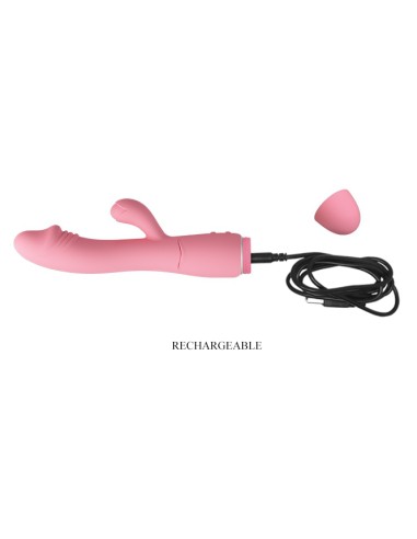 Vibromasseur Rabbit Snappy 9.5 x 3.2cm Rose Pastel | FetishXplore