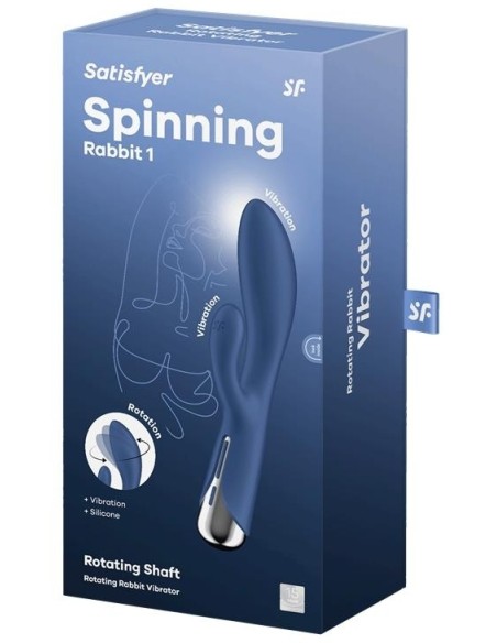 Vibro Rabbit Spinning Rabbit 1 11 x 3.5cm Bleu | FetishXplore