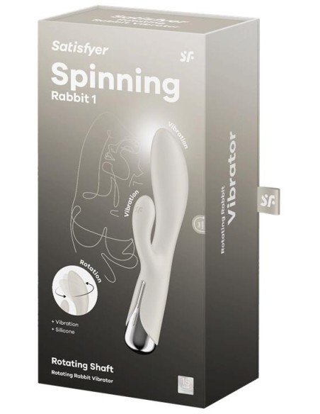 Vibro Rabbit Spinning Rabbit 1 11 x 3.5cm Beige | FetishXplore
