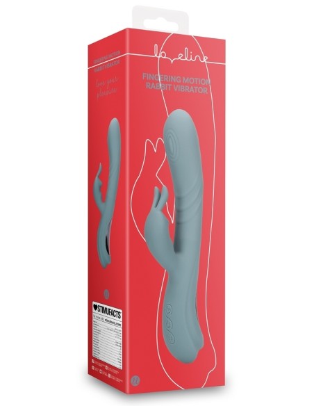 Vibro Rabbit Fingering Motion 23 cm Gris | FetishXplore