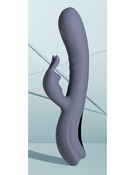 Vibro Rabbit Fingering Motion 23 cm Gris | FetishXplore