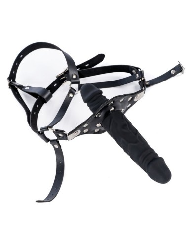 Baillon avec Gode Strap Dick 12cm | FetishXplore