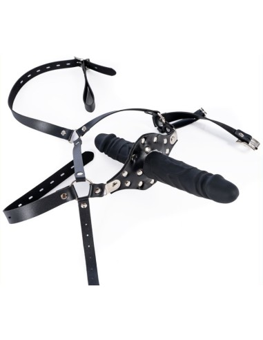 Baillon avec Gode Strap Dick 12cm | FetishXplore