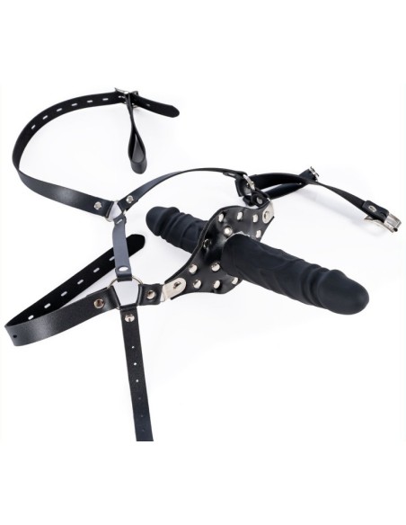 Baillon avec Gode Strap Dick 12cm | FetishXplore
