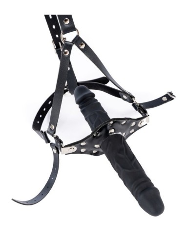 Baillon avec Gode Strap Dick 12cm | FetishXplore
