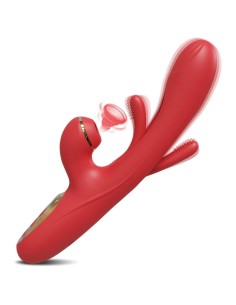 Vibro Rabbit Clitsuck 13 x 3.6cm Rouge | FetishXplore