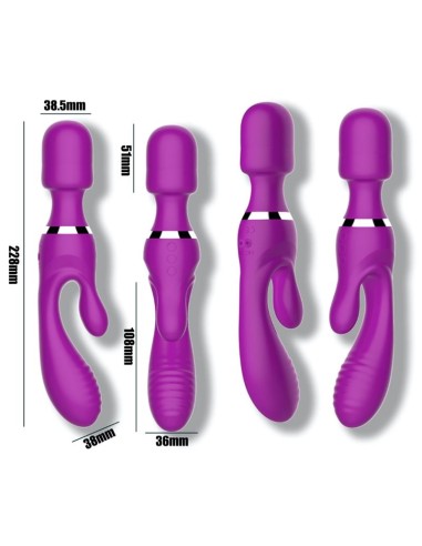 Vibro et Wand Fifteen Action Violet | FetishXplore
