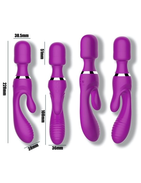 Vibro et Wand Fifteen Action Violet | FetishXplore