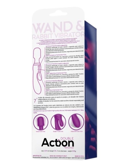 Vibro et Wand Fifteen Action Violet | FetishXplore