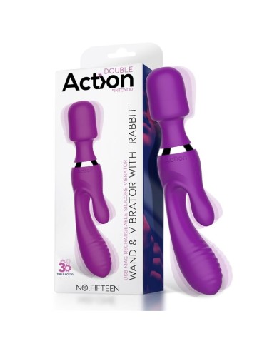 Vibro et Wand Fifteen Action Violet | FetishXplore