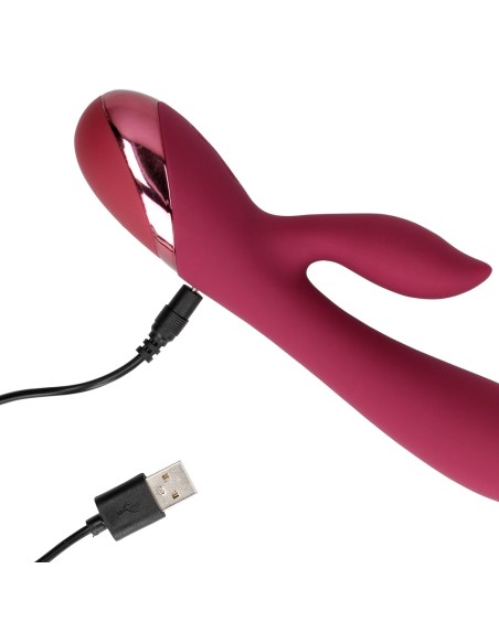 Smooth Silicone Rabbit Vibrator Dark Cherry | FetishXplore