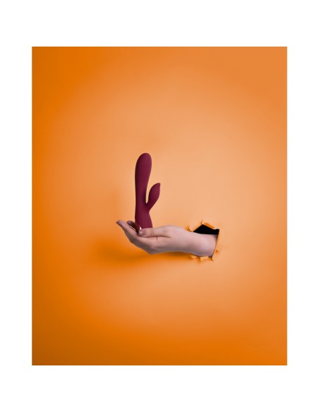 Smooth Silicone Rabbit Vibrator Dark Cherry | FetishXplore