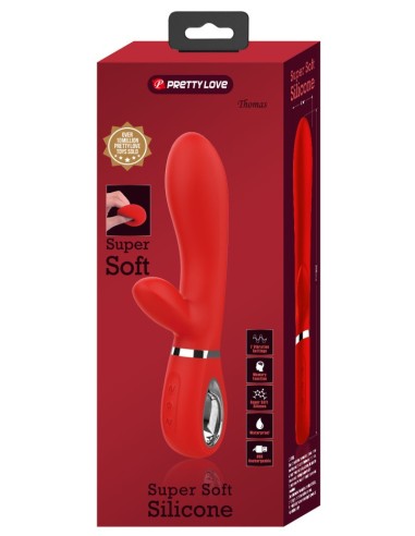 Vibro Rabbit Thomas 11 x 3.8cm Rouge | FetishXplore