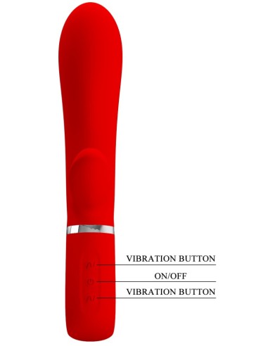 Vibro Rabbit Thomas 11 x 3.8cm Rouge | FetishXplore