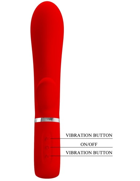 Vibro Rabbit Thomas 11 x 3.8cm Rouge | FetishXplore