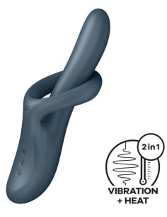 Vibro Rabbit Heat Flex 4 Gris | FetishXplore