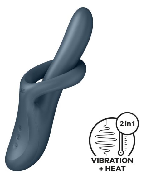 Vibro Rabbit Heat Flex 4 Gris | FetishXplore