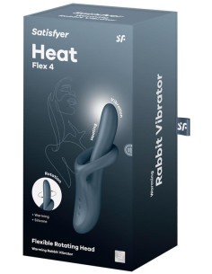 Vibro Rabbit Heat Flex 4 Gris | FetishXplore 2