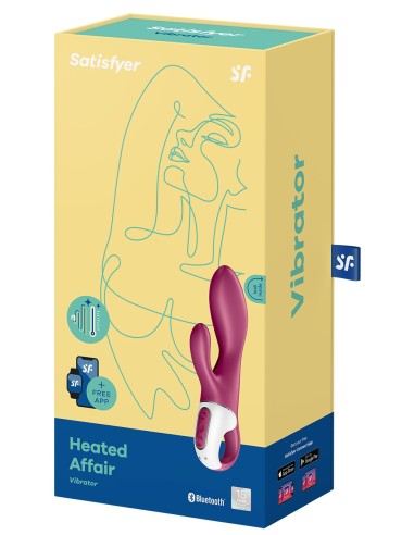 Vibro Rabbit Connecté Heated Affair Satisfyer 20cm Mauve| FetishXplore
