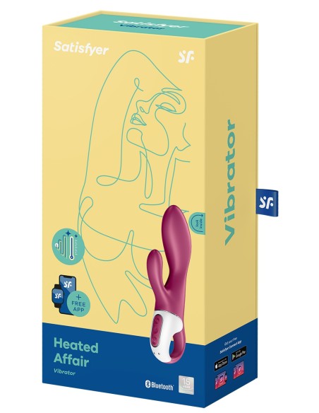 Vibro Rabbit Connecté Heated Affair Satisfyer 20cm Mauve| FetishXplore