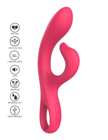 Vibro Rabbit Endless Orgasm 22cm Fuchsia | FetishXplore