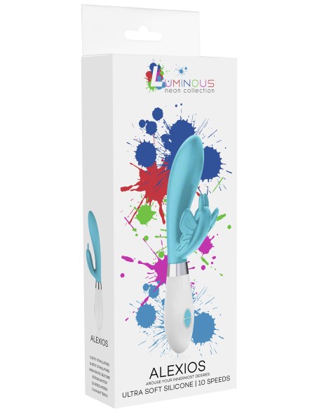 Vibro Rabbit Alexios 21cm Bleu | FetishXplore
