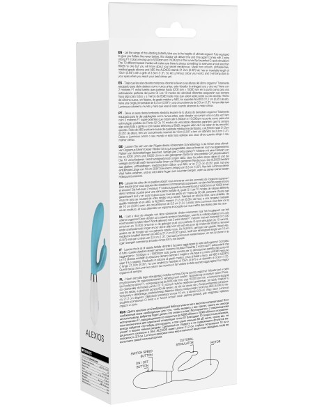 Vibro Rabbit Alexios 21cm Bleu | FetishXplore