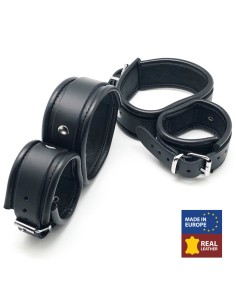 Menottes de Retenue Chevilles/Mains Cuir BDSM The Red | FetishXplore