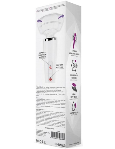 Wand Puissant Wanda 8 Vibrations Blanc | FetishXplore