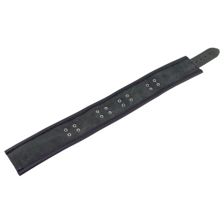 Collier en Cuir Noir avec Anneaux